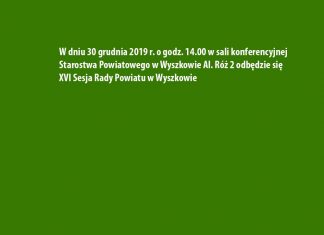 Zaproszenie na sesję rady Powiatu Wyszkowskiego