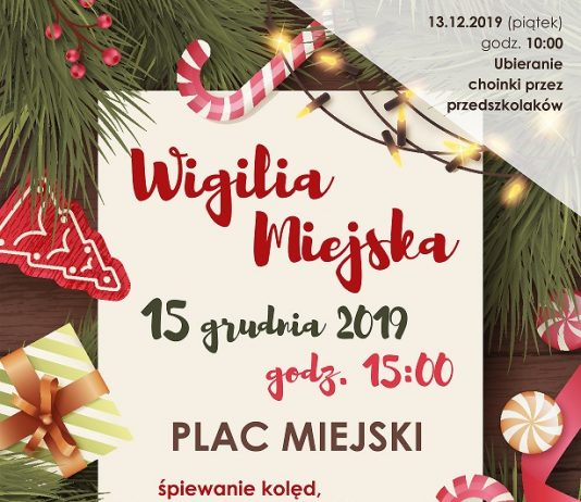 Wigilia miejska 15 grudnia Wyszków wigilia miejska