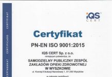 Wyszkowski szpital z certyfikatem ISO Certyfikat ISO Szpital Wyszków