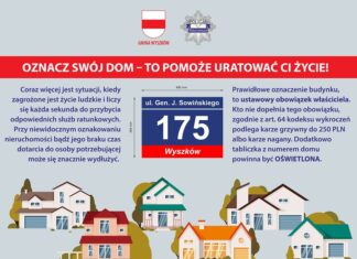 Oznacz swój dom. To może uratować życie Oznacz swój dom Wyszków