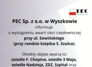 PEC Wyszków awaria sieci ciepłowniczej PEC wyszków awaria sieci ciepłowniczej