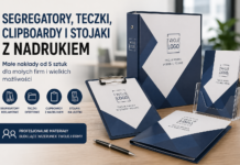 Segregatory reklamowe, teczki ofertowe i clipboardy z nadrukiem – gdzie zamówić małe nakłady (5–50 sztuk)? segregatory z logo teczki ofertowe clipboardy z nadrukiem