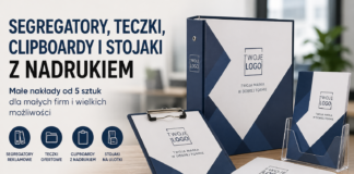 Segregatory reklamowe, teczki ofertowe i clipboardy z nadrukiem – gdzie zamówić małe nakłady (5–50 sztuk)? segregatory z logo teczki ofertowe clipboardy z nadrukiem