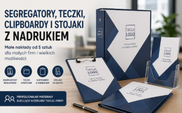 Segregatory reklamowe, teczki ofertowe i clipboardy z nadrukiem – gdzie zamówić małe nakłady (5–50 sztuk)? segregatory z logo teczki ofertowe clipboardy z nadrukiem