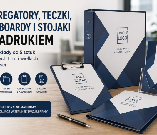 Segregatory reklamowe, teczki ofertowe i clipboardy z nadrukiem – gdzie zamówić małe nakłady (5–50 sztuk)? segregatory z logo teczki ofertowe clipboardy z nadrukiem