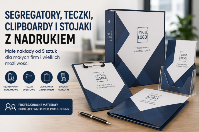 segregatory z logo teczki ofertowe clipboardy z nadrukiem