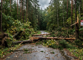 Zakaz wstępu do lasu po ostanich nawałnicach. Wyszków. burza Wyszków, nawałnice w Wyszkowie Wyszków zakaz wstępu do lasu