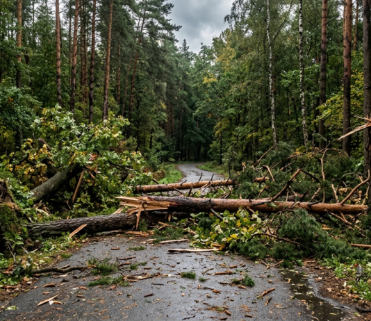 Zakaz wstępu do lasu po ostanich nawałnicach. Wyszków. burza Wyszków, nawałnice w Wyszkowie Wyszków zakaz wstępu do lasu